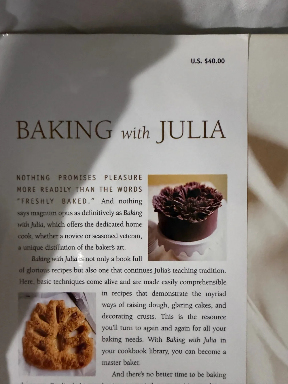 Baking with Julia Cookbook - White & Gold Cover